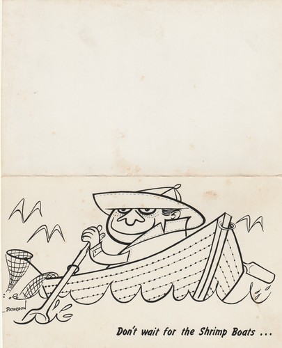 Vintage postcard man fishing - postcard,