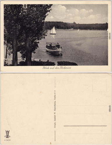 Postcard woltersdorf ferry and - postcard,
