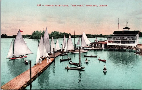 Postcard yacht club sail boats - yacht,