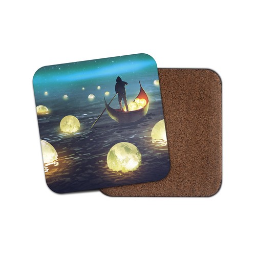 Pretty rowing boat coaster - pretty,