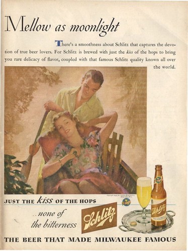 1944 schlitz print beer - 1944,