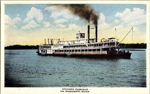 Steamer dubuque mississippi - dubuque, on