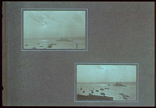 Hudson river 1910 ships - river,