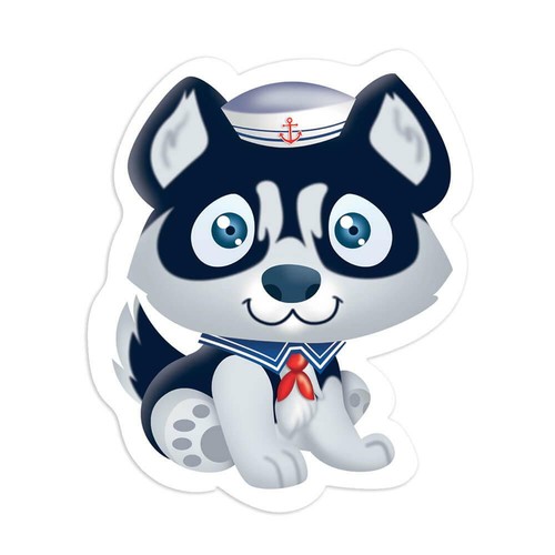 Gift sticker siberian husky - :,